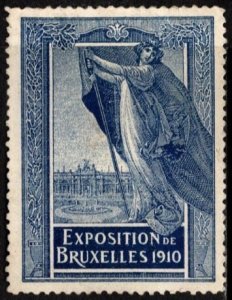 1910 Belgium Poster Stamp Brussels International Exhibition Unused