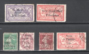 Syria  #94, 116, 123, 143, 147, 152 VF, Used, FranceStampsSurcharged ... 6160115