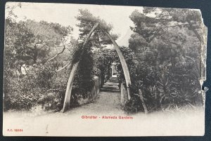 1906 Gibraltar Real Picture Postcard Cover To Des Moines IA Usa Almeida Gardens