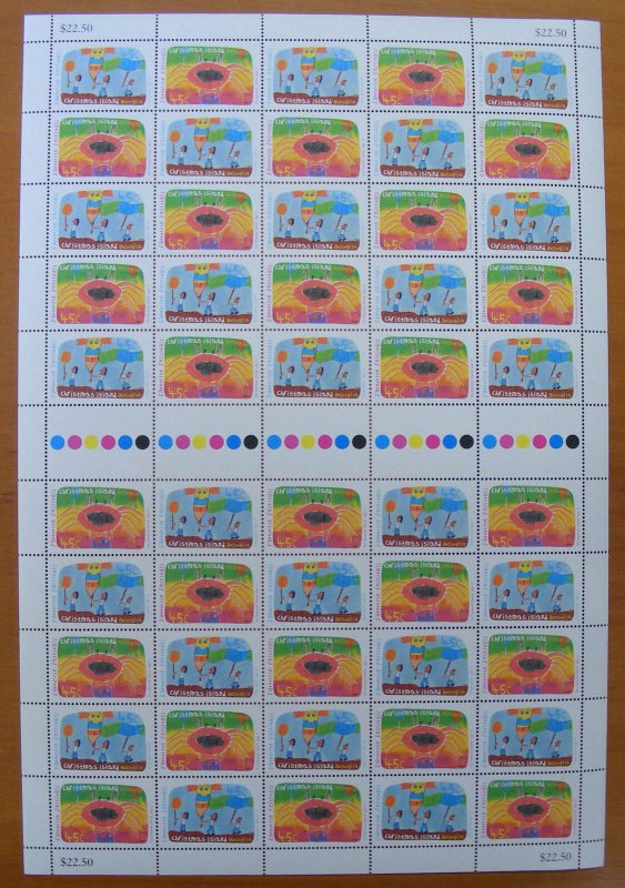 Australia Christmas Is 1999 45c Favourite Festivals sheet of 50 MUH**