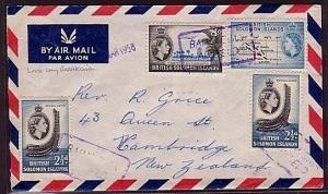 SOLOMON IS 1958 cover last day BARAKOMA AIRFIELD cancels...................31139