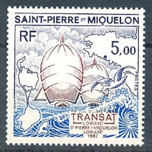 ST. PIERRE & MIQUELON SC# 492 - TRANSAT - MNH