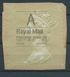 GROSSBRITANNIEN GRANDE BRETAGNE 19-1-2011 A ROYAL MAIL GOLD HORIZON (TYPE I) BIS