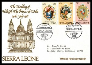 Sierra Leone 509,511,514  Typed FDC