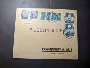 1936 Germany Cover Pirmasens to Frankfurt am Main S Joseph and Cie