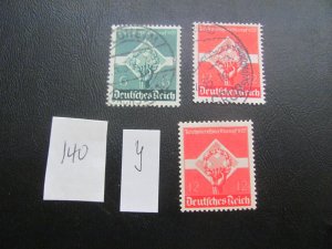 Germany 1935 USED/MNH  SC 454-455+455Y MNH XF 160 EUROS (140)