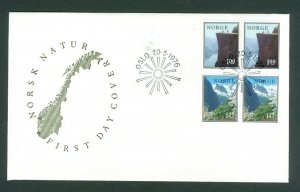 Norway. 1976 FDC. Cachet Map. Nature, Landscape. Sc# 677-678.