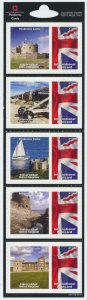 GB International Postcard Universal stamp strip as per scan - see details