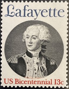 Scott #1716 1977 13¢ Marquis de Lafayette MNH OG XF/Superb