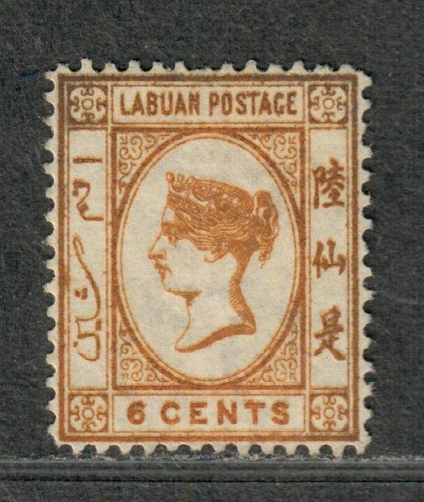 Labuan Sc#6 M/H/VF, Short Perf, No Gum, Cv. $145