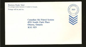 Canada Canadian Ski Patrol 1970's Pre-stamped Business Reply Cover Unused