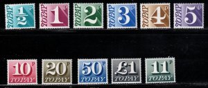 GREAT BRITAIN Scott # J79//90 MH - QEII - Postage Dues Short Set