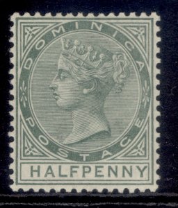 DOMINICA QV SG20, ½d dull green, M MINT. 