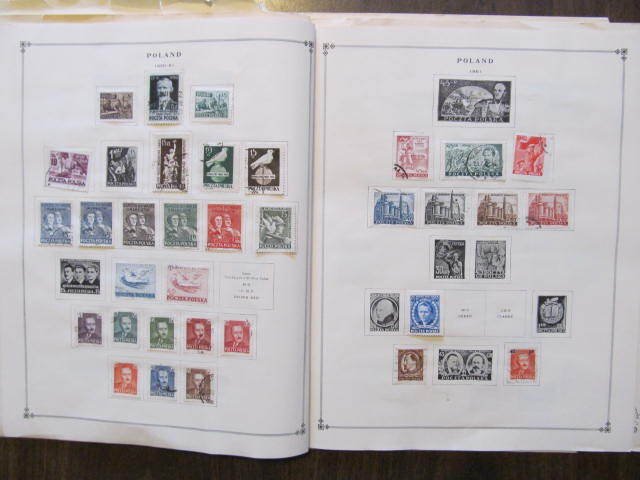 uncatalogued collection remainder on pages Poland to 1955 about 308 stamps