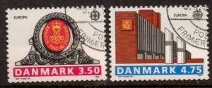 DENMARK SG930/1 1990 POST OFFICE BUILDINGS FINE USED