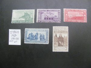 ITALY 1926 MNH SC 178-183 SET  VF/XF $40 (154)