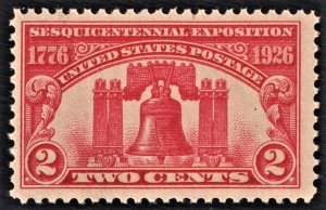 US 627 MNH VF/XF 2 Cent Liberty Bell Sesquicentennial Exposition