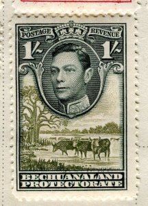 BECHUANALAND; 1938 early GVI Pictorial fine Mint hinged 1s. value