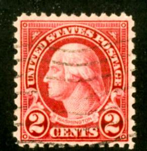 US Stamps # 579 2c Washington SUPERB USED Neat Machine Cancel