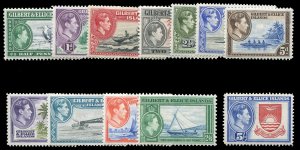 Gilbert and Ellice Islands #40-51 Cat$70, 1937 George VI, complete set, never...