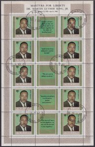 Guinea 1968 Sc C107-9 John & Robert Kennedy Martin Luther King Stamp 3 MS CTO NH