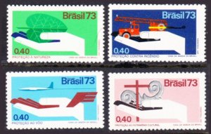 Brazil #1304-07 MH complete set - nature