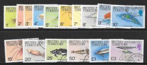 BRITISH ANTARCTIC TERR. SG123/38 1984 MARINE LIFE FINE USED