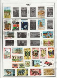 KENYA 5 ALBUM PAGES FROM MINKUS ALBUM MINT INC UMM AND USED