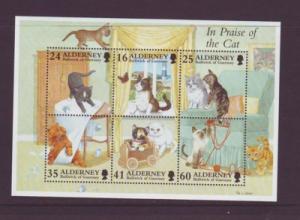 Alderney Sc 97a 1996 Domestic Cats stamp sheet mint NH