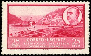 Spanish West Africa-Scott #E1 F-VF/NH - 1951 25¢ Tilimenzo Pass