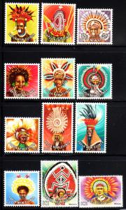 Papua New Guinea MNH Scott #446-#457 Set of 12 Headdresses