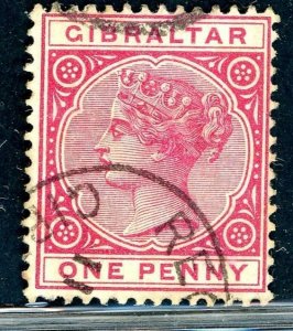 Gibraltar 1886 1d SG 9 Used (003252)