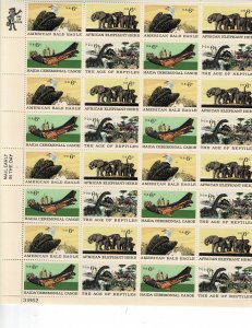 Natural History 6c US Postage Sheet #1387-90 VF MNH