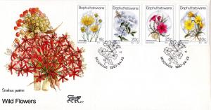 Bophuthatswana - 1987 Wild Flowers FDC SG 187-190