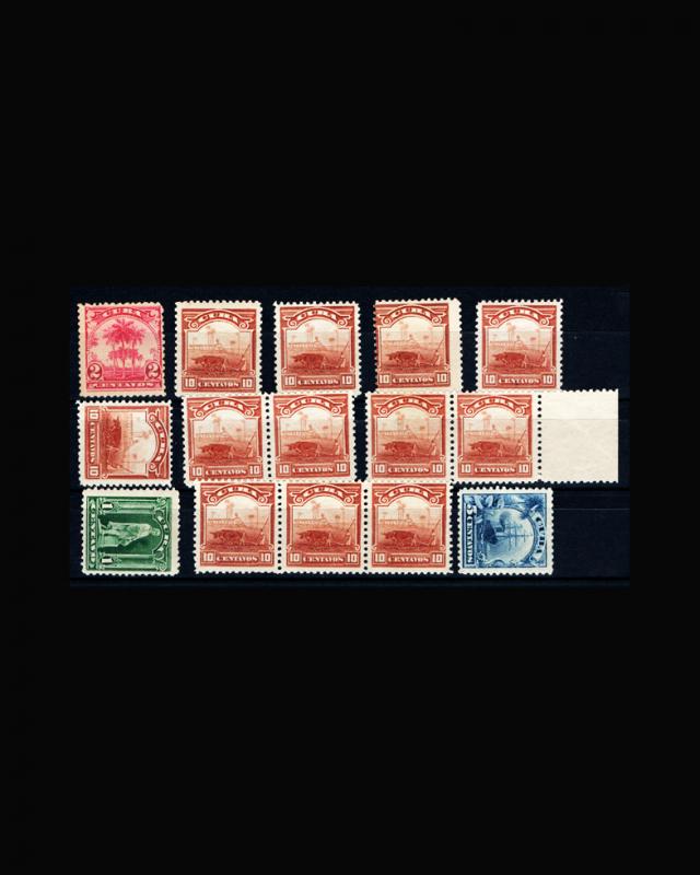 VINTAGE:CUBA 1905 OGNH,EXC 1,5,OGLH SCOTT 237+   LOT 2370C