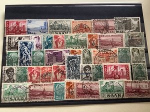 Germany SAAR vintage used stamps Ref 50020 