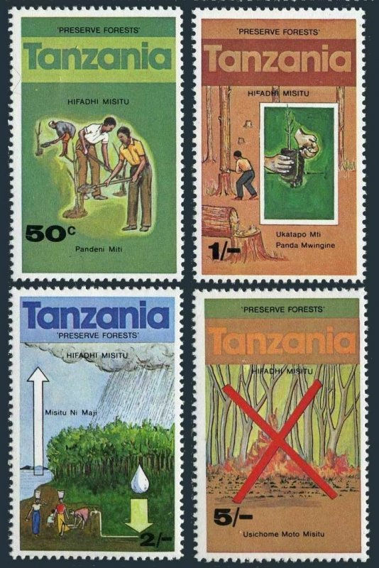 Tanzania 127-130,MNH.Michel 127-130. Forest preservation & expansion.1979.Trees.