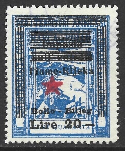 1945 Rijeka Croatia Partisan Govt Revenue 20L/40L Blue F/VF Used-