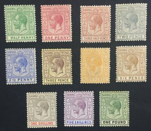 MOMEN: BAHAMAS SG #115-125 1921-37 MINT OG H LOT #61161