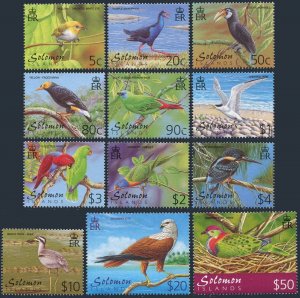 Solomon Isls 903-913A,MNH. Birds 2001.White eye,Parrots,Dove,Hornbill,Myna,Kite,