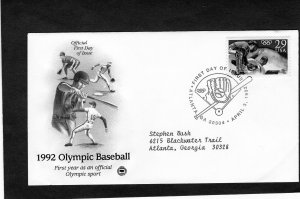 2619 Olympic Baseball, FDC PCS addressed