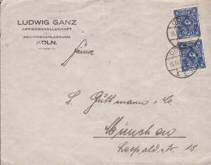 Germany  1922 Lot of Four Commercial Covers franked with Post Horns..  VF
