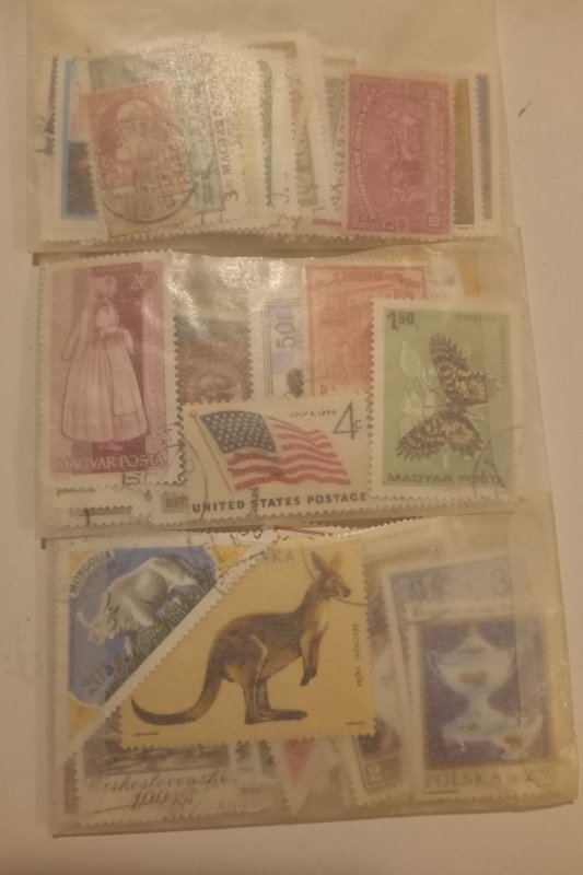 Ww x3 Glassine Mix 200+ Stamps MNH, CTO, Used lot #3