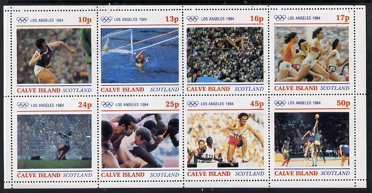 Calve Island 1984 Los Angeles Olympic Games perf  set of ...