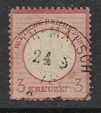 Germany Sc. #23 / Mi. # 25 3 Kreuzer Used L51