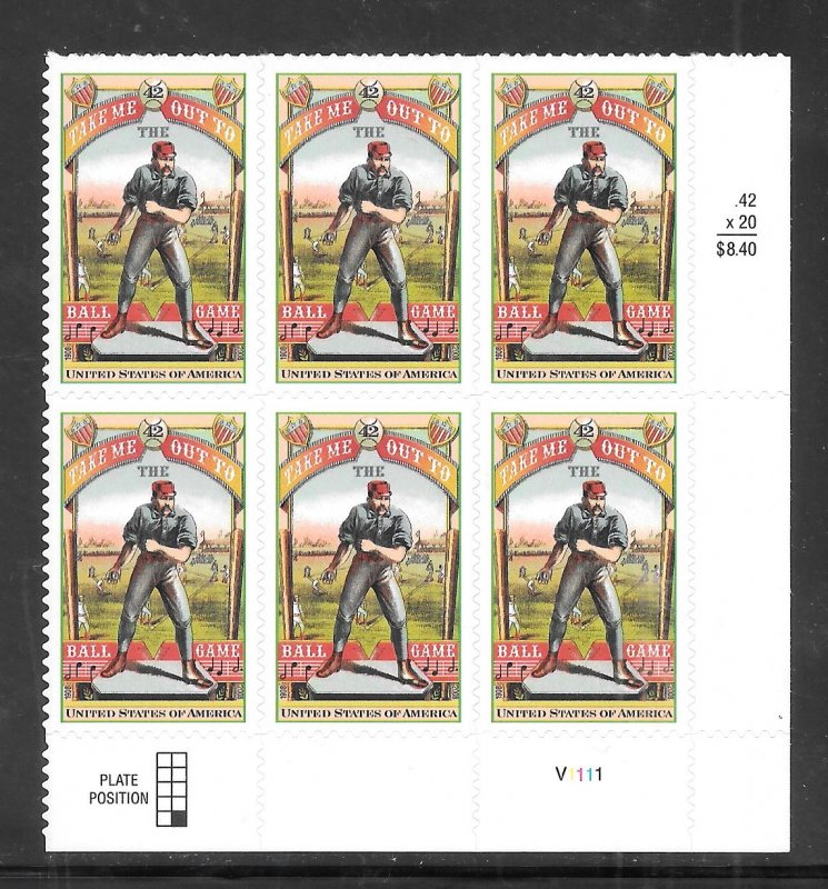 #4341 MNH Plate Block  of 6