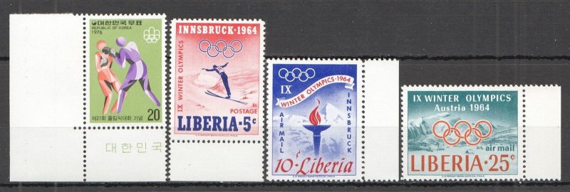 B0530 Liberia Sport Olympic Games Innsbruck 1964 Montreal 1976 Mnh