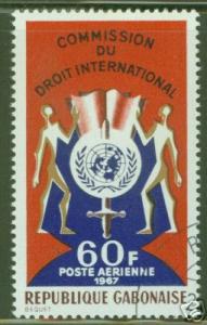 GABON Scott C60 Used UN emblem stamp