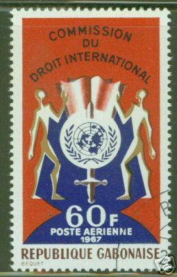 GABON Scott C60 Used UN emblem stamp