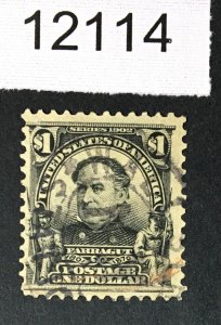 US STAMPS # 311 USED CAT. $90 LOT #12114